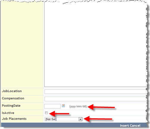 All fields are required in this form, but 3 fields at the bottom of the ...